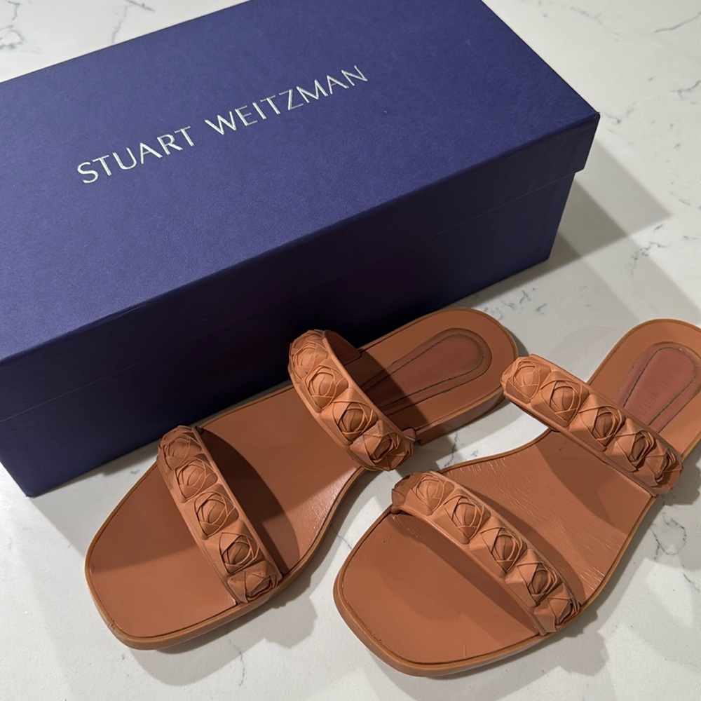 Stuart Weitzman Rosita Dual Strap Sandal Size 6.5 M